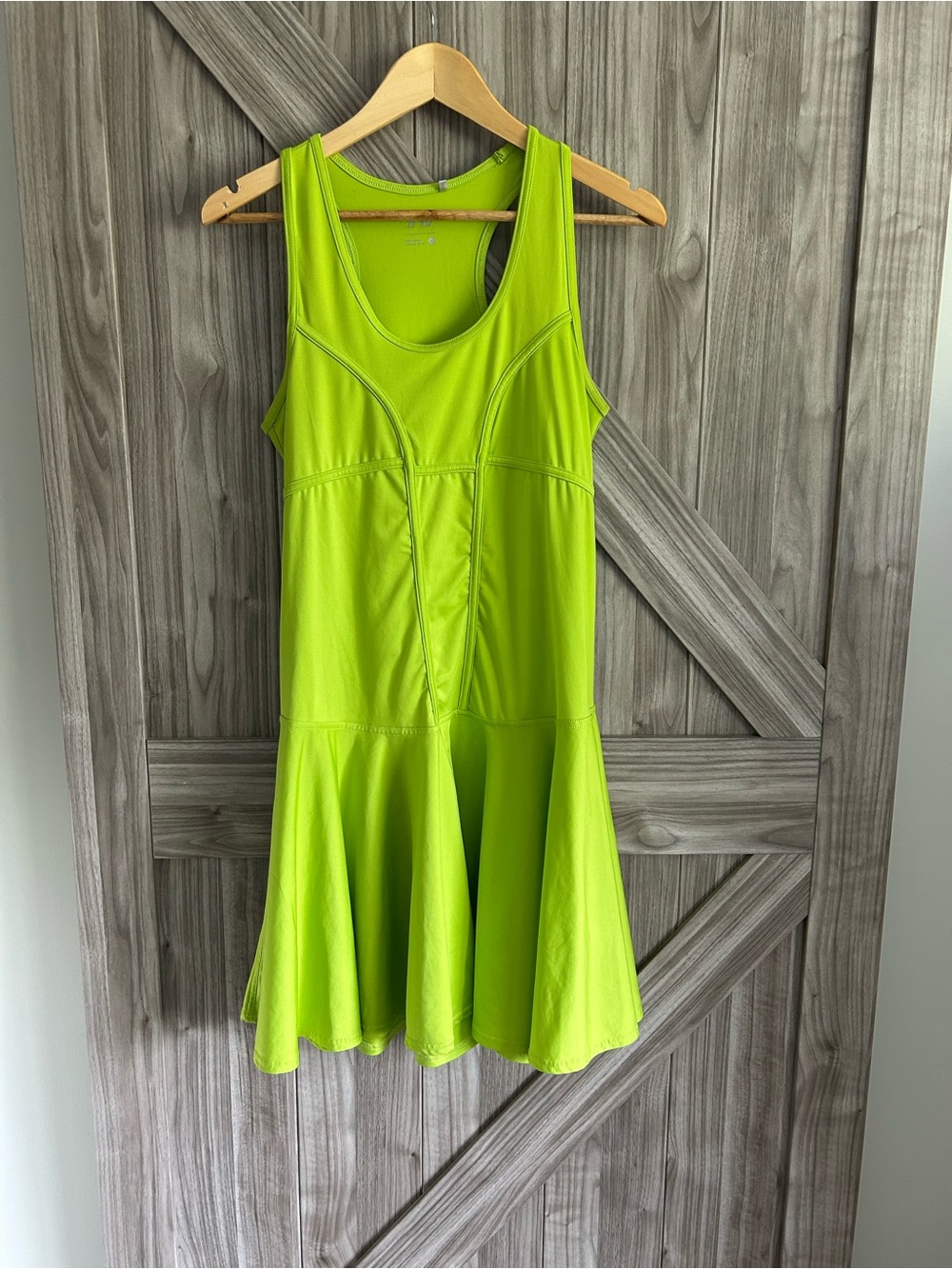 NIVO Lime Green Drop-Waist Athletic Dress - Size Medium